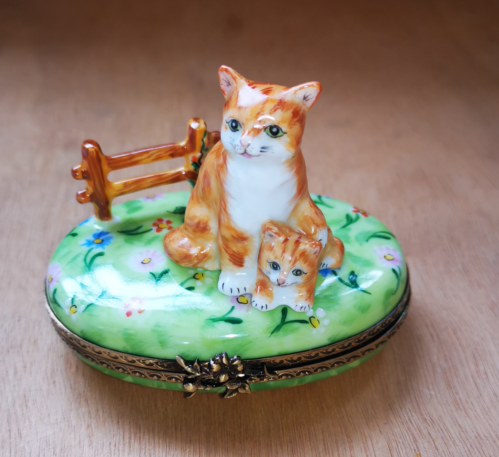 Red Cat Kitten Scene Limoges Diffusion